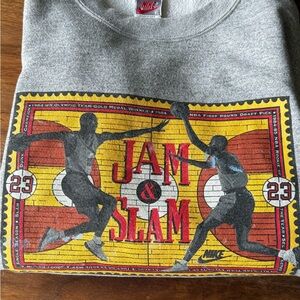 Jordan Nike XL Jam Slam Ultra Rare Crewneck Sweatshirt Distressed 90’s